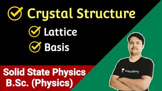 Crystal Structure  Lattice amp Basis  Solid State Physics  BSc Physics [upl. by Vada]