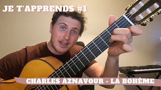 Charles Aznavour  La Bohème  Tutoriel Rumba Gitane [upl. by Adlay]