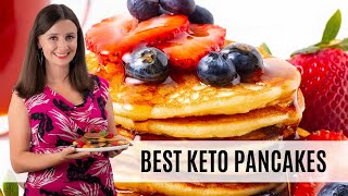 The BEST KETO PANCAKES Recipe Easy amp Super Fluffy [upl. by Gula]