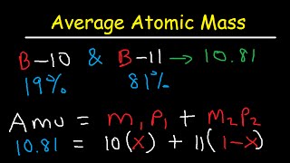 Average Atomic Mass Practice Problems [upl. by Ahsiym]