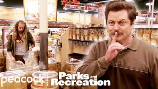 Ron Samples Vegan Bacon  Parks and Recreation [upl. by Jordain]