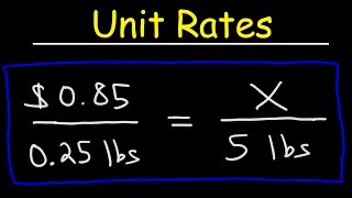 Unit Rates Ratios amp Proportions  Word Problems [upl. by Fannie]