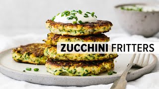 ZUCCHINI FRITTERS  healthy glutenfree lowcarb keto recipe [upl. by Lehman734]