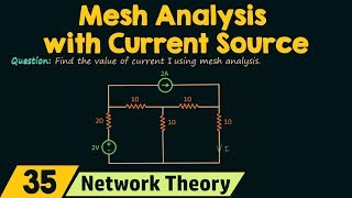 Mesh Analysis with Current Source [upl. by Conny]