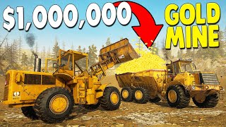 BUILDING NEW GOLD MINE  1000000 Gold Mining Simulator  Gold Rush Gameplay PC [upl. by Castra]