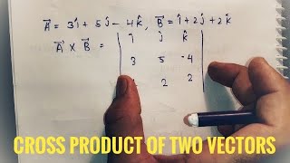 Cross Product Of Two Vectors In Hindi    Surendra Khilery [upl. by Nevets]