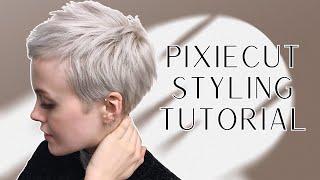 Messy Pixie Cut Hairstyle Tutorial [upl. by Joash]