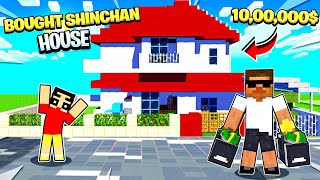 Buying Epic Shinchan House in Minecraft [upl. by Llirrem]