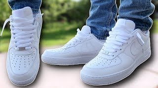 How To Lace Nike Air Force 1s Loosely THE BEST WAY [upl. by Yzeerb818]