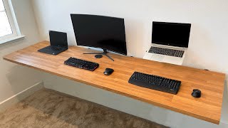 Building An IKEA Floating Desk Setup [upl. by Esinnej]