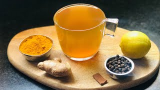 Turmeric Ginger Tea  Immune Boosting Tea  Immunity Boosting Recipe  Natural Cold Remedy [upl. by Aliehs]