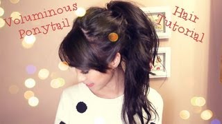 Voluminous Ponytail Hair Tutorial [upl. by Loraine875]