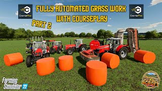 Automated Grass Work amp Custom Fields  How To Use CoursePlay Part 2  FS22 [upl. by Adnoryt]