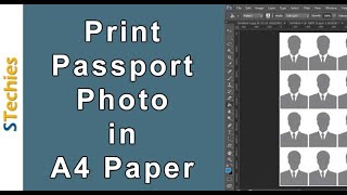 How to Print Passport size Photo in A4 Photo Paper Photoshop 32 Copies [upl. by Notloc822]