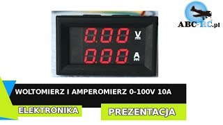 Miernik woltomierz i amperomierz 0100V 10A  056quot w obudowie [upl. by Noeled227]