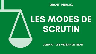 Les modes de scrutin  Présentation [upl. by Lon]