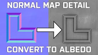 Converting Normal map details into your Albedo map Substance Painter [upl. by Kinelski774]