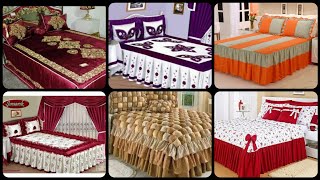 Most beautiful frill bed sheet designs  elegant Designer bed sheets embroidered bed sheet designs [upl. by Nahsor]