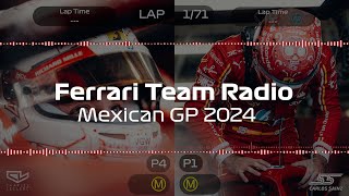 Mexican GP 2024  Full Ferrari Team Radio [upl. by Caton]