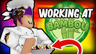 Working as a Server at Bambou in ROBLOX [upl. by Eibocaj736]