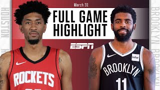 Houston Rockets vs Brooklyn Nets FULL GAME HIGHLIGHTS  NBA on ESPN [upl. by Rozanne]