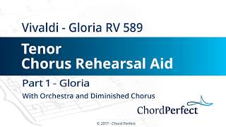 Vivaldis Gloria Part 1  Gloria  Tenor Chorus Rehearsal Aid [upl. by Yor]