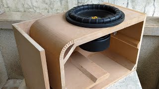 MDF Kerf Bending LPorted Subwoofer Box  Paint and Carpet [upl. by Kcirddehs293]