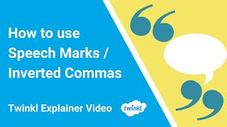 How to use Speech Marks  Inverted Commas [upl. by Jacklin]