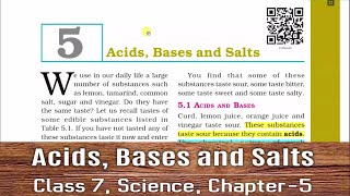 Class 7 Science Chapter 5  NCERT  Acids Bases and Salts [upl. by Sisto]