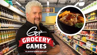 CHALLENGE Make a Fried Chicken Dinner HEALTHY  Guys Grocery Games  Food Network [upl. by Cannice77]