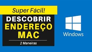 Como Descobrir Endereço MAC no PC  Windows [upl. by Yarazed]