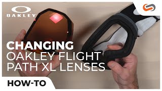 How to Change Oakley Flight Path Lenses  SportRx [upl. by Ecitnerp]