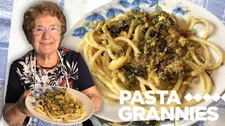 86 yr old Antonia from Sicily makes bucatini pasta with sardines  Pasta Grannies [upl. by Brad]