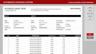 Excel Automated Invoice Generator FREE DOWNLOAD [upl. by Idaline115]