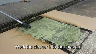 Great Simple Way to Clean Concrete with a Brush [upl. by Natal]