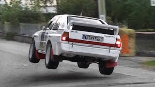 Audi quattro INSANITY at RallyLegend 2018 5Cylinder Pure Sound Turbo AntiLag amp Show [upl. by Ralyt938]