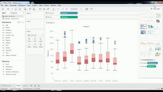 Box and Whisker in Tableau [upl. by Yrelbmik761]