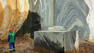 Macarani pegmatite  dimension stone quarry in Bahia Brazil [upl. by Saixela381]