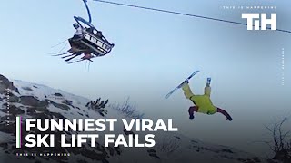 Funniest Viral Ski Lift Fails [upl. by Olds792]