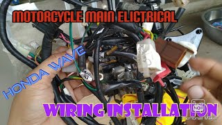 Motorcycle main electrical wiring installation [upl. by Yanahs727]