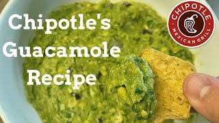 Chipotle Guacamole Recipe  Cooked by a Former Chipotle Employee [upl. by Demakis632]