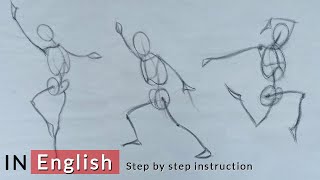 How to Draw Figure  Skeleton step by step [upl. by Issor]