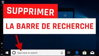 Comment supprimer la barre de recherche de la barre des taches de Windows 10 [upl. by Auop]