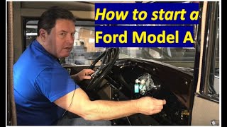 How to start a Ford Model A [upl. by Eesyak]