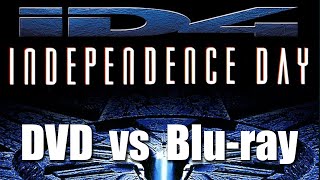 Bluray vs Upscaled DVD vs DVD Split Screen Comparison Independence Day [upl. by Depoliti]