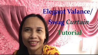 Making an Elegant swag Pelmet valance curtain [upl. by Asserac980]