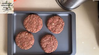 OVEN COOKED BEEF BURGER PATTIES  How To Cook Homemade BEEF BURGERS  Hamburgers In The Oven [upl. by Crescint]