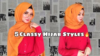 5 classy Hijab Styles [upl. by Zavala933]