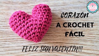 TUTORIAL CORAZÓN AMIGURUMI FÁCIL [upl. by Couq222]