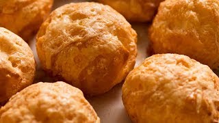 Gougeres  French Cheese Puffs Appetiser [upl. by Sihtam]